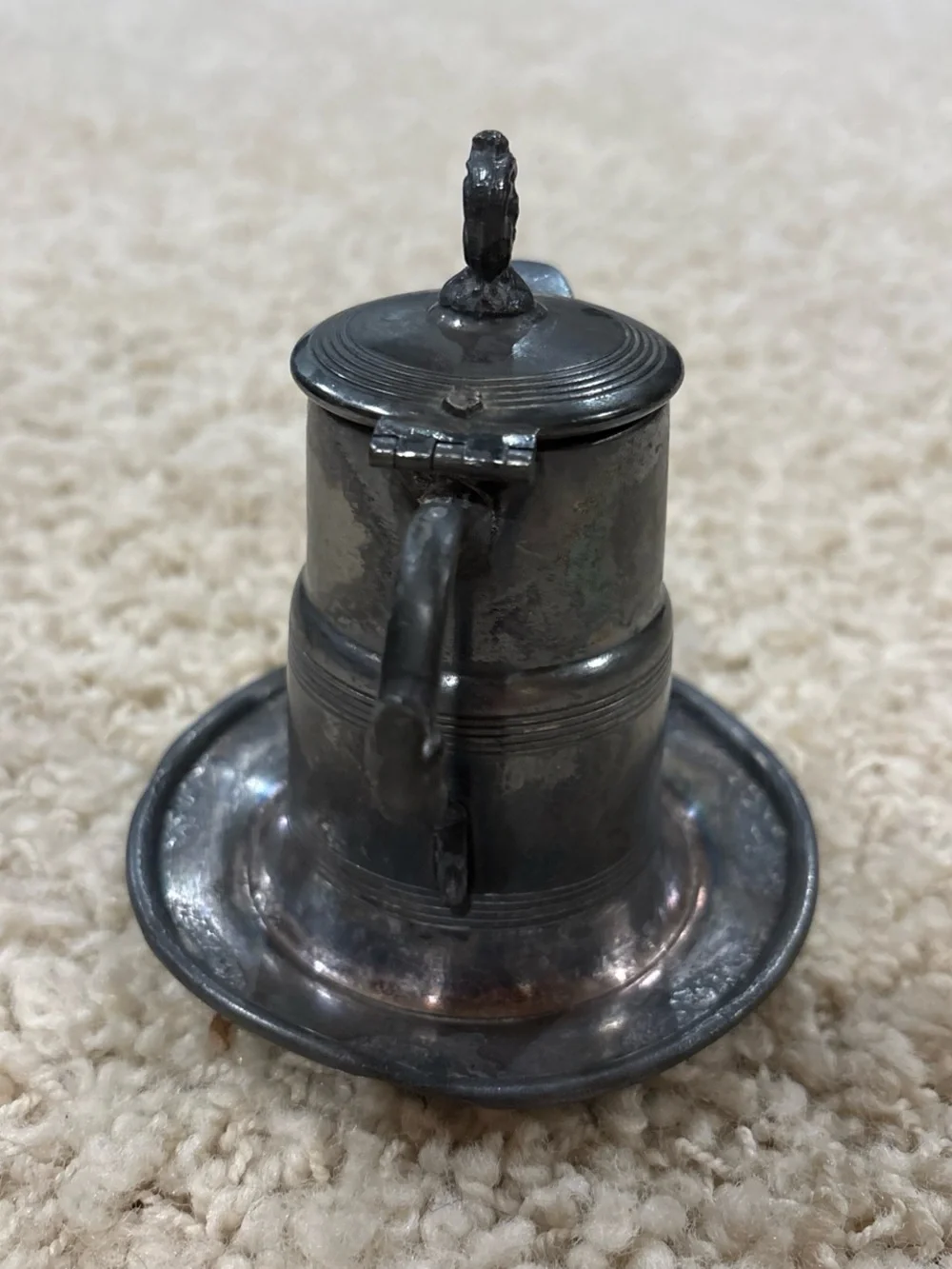 Antique Apollo Silver Co. Quadruple Plate Covered Pitcher w/ Underplate #1641